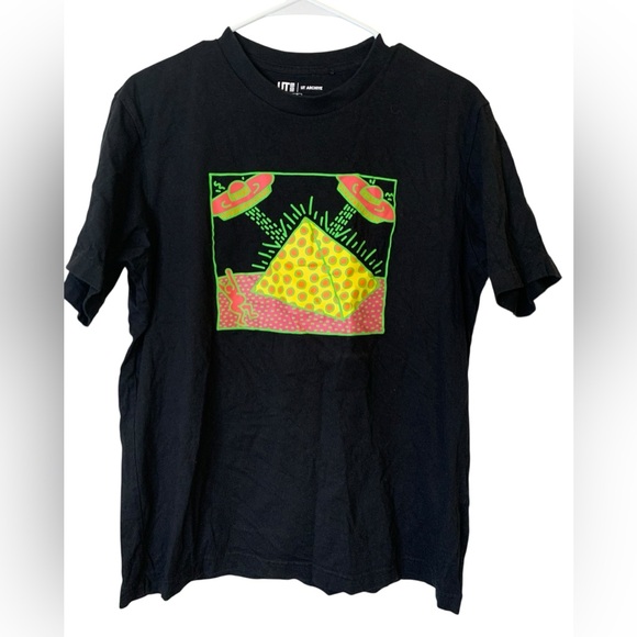 Uniqlo Other - Uniqlo UT Archive Keith Haring Graphic T Shirt Size M Alien UFO Sci Fi Artsy